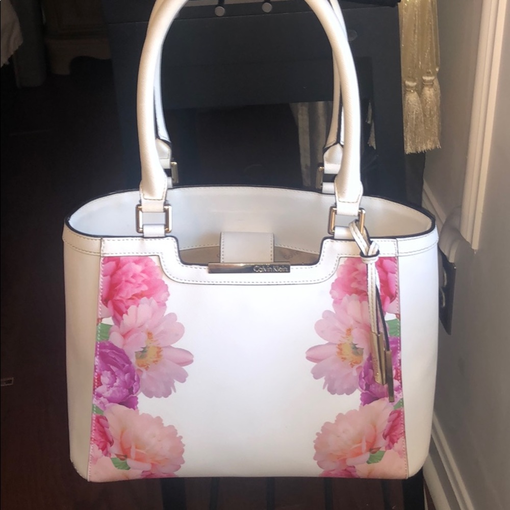 Floral white Calvin Klein Purse